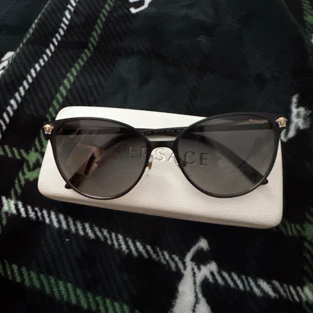 Versace Black Cat-Eye Sunglasses